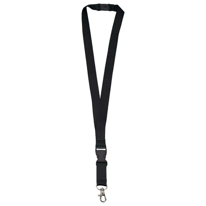 Polyester lanyard 20mm with buckle and hook - LT90879 (N0002)